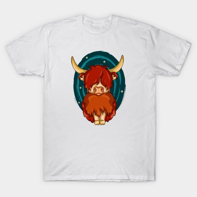 Cute cartoon bull T-Shirt by klara_art